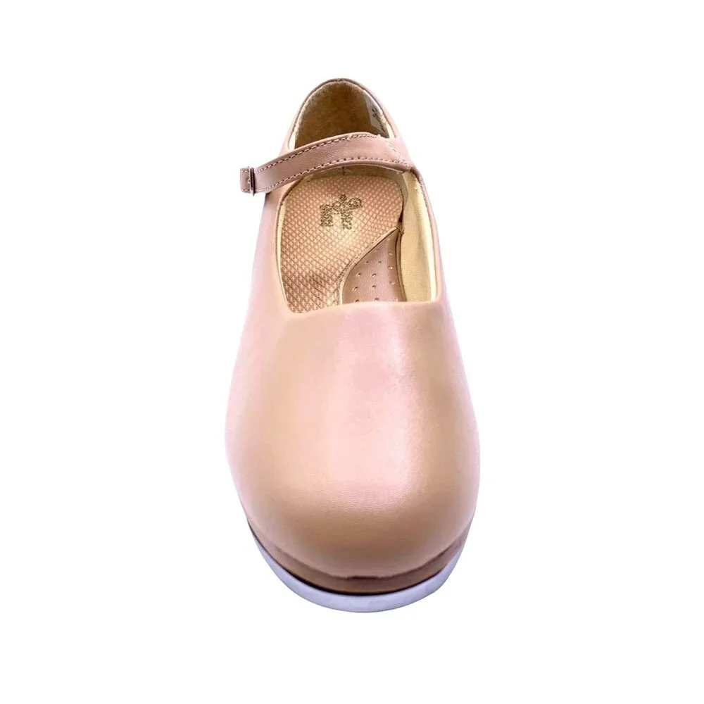 Girls Mary Jane Tap Shoes Caramel Buckle Dance Class Recital Stage New Perform